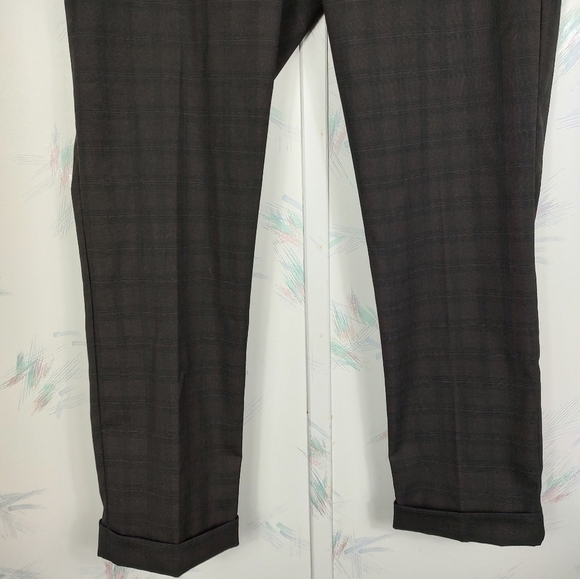 BANANA Republic Cuffed Flare Pants Plaid - Picture 3 of 12